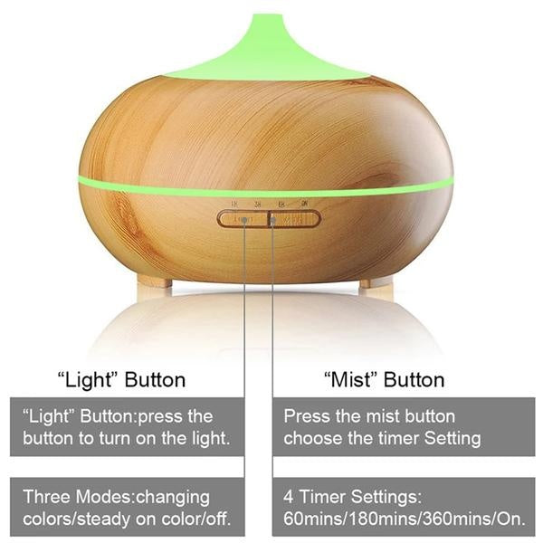 Aroma Essential - Wooden Oil Diffuser | Stornfield