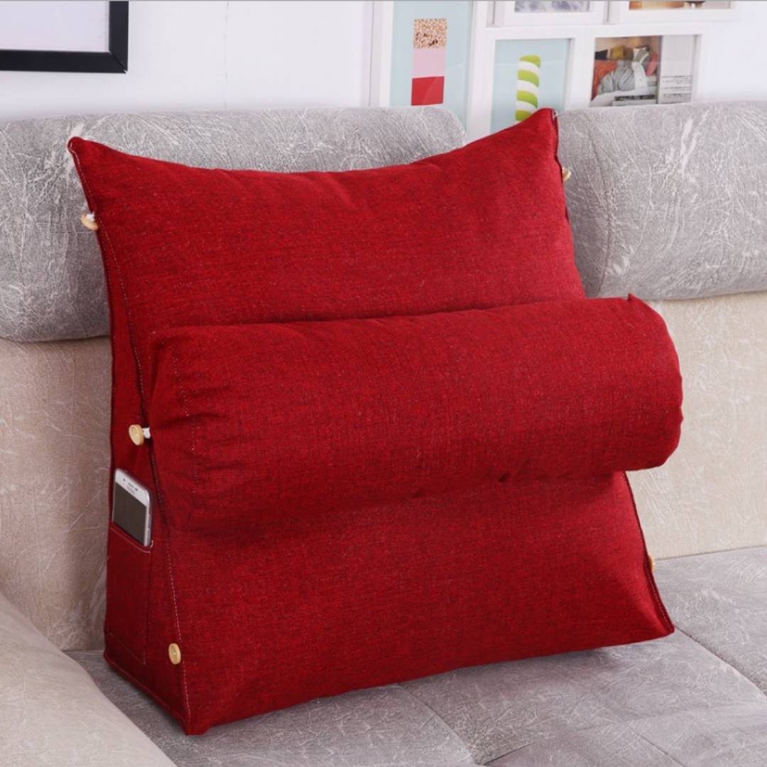 LoungeEase | Back Support Pillow for Reading and TV - Adjustable Bed Cushion for Lumbar Support - Posture Comfort - Stornfield Multi-purpose Pillow