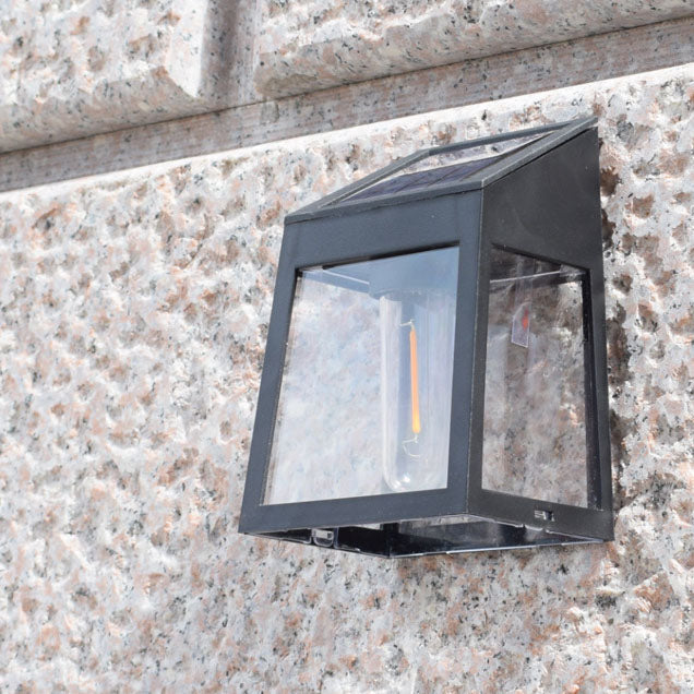 Modern Square Plastic Solar LED Outdoor Waterproof Garden Landscape Wall Sconce Lamp | Stornfield