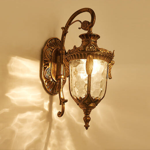 European Deluxe Lantern Outdoor Waterproof 1-Light Wall Sconce Lamp | Stornfield
