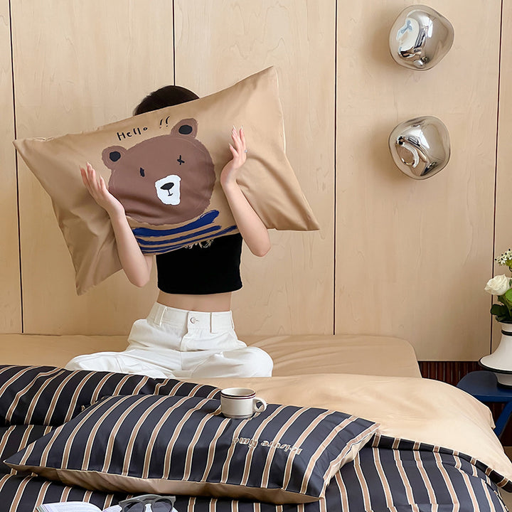 Bedding set made of long-staple cotton, cartoon design