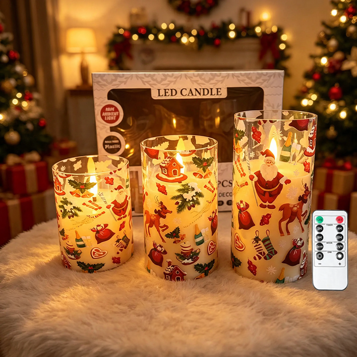 LED Christmas candles with remote control