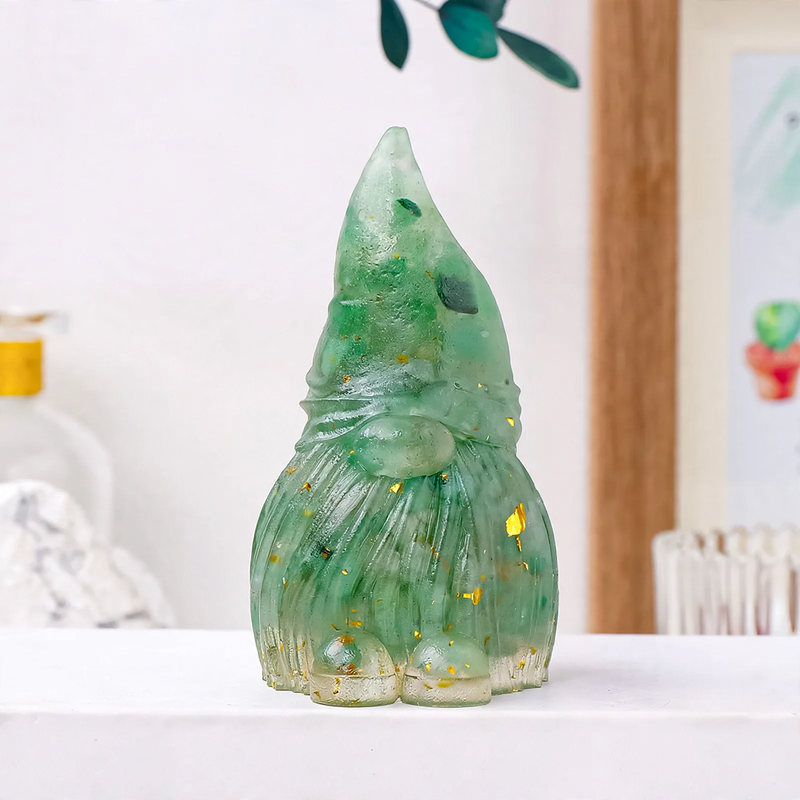 Dwarf figure made of resin with gemstones
