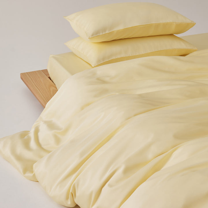 Bedding set, 4-piece, Lyocell, Solid color