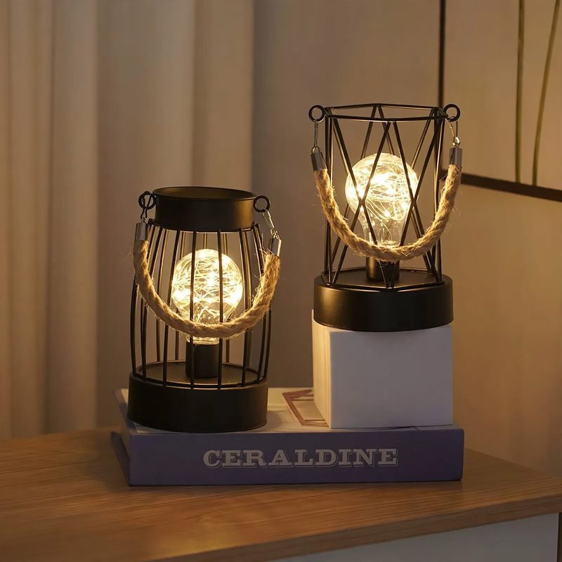 Decorative LED light objects made of metal