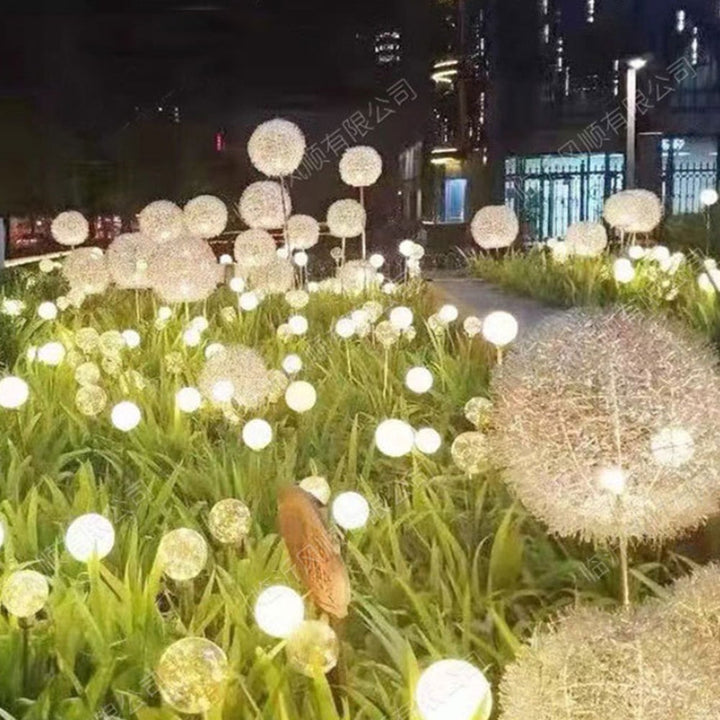 Solar LED Garden Light (2 pieces) Dandelion Design with Spike | Stornfield