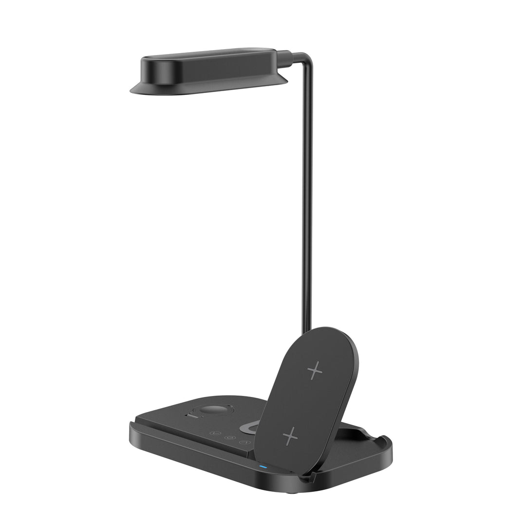 LED table lamp with dimmer and wireless charger for smartphones (4-in-1) | Stornfield