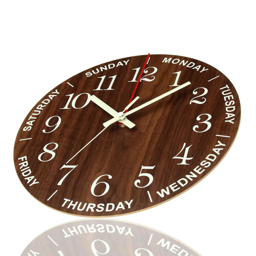 Stornfield | Glowtic Illuminating Wall Clock | Wooden Design | Silent | Night Light | Nordic Style | Gift Idea