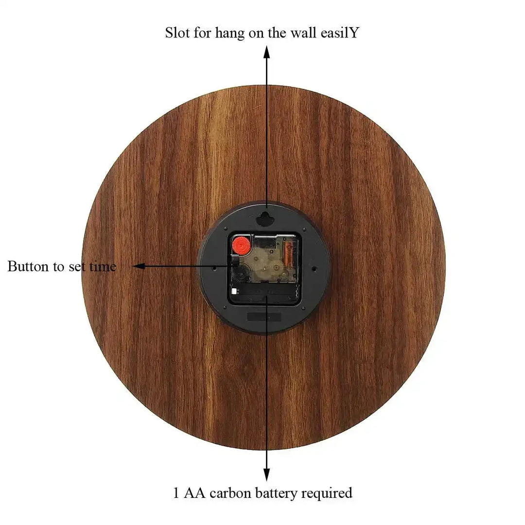 Stornfield | Glowtic Illuminating Wall Clock | Wooden Design | Silent | Night Light | Nordic Style | Gift Idea