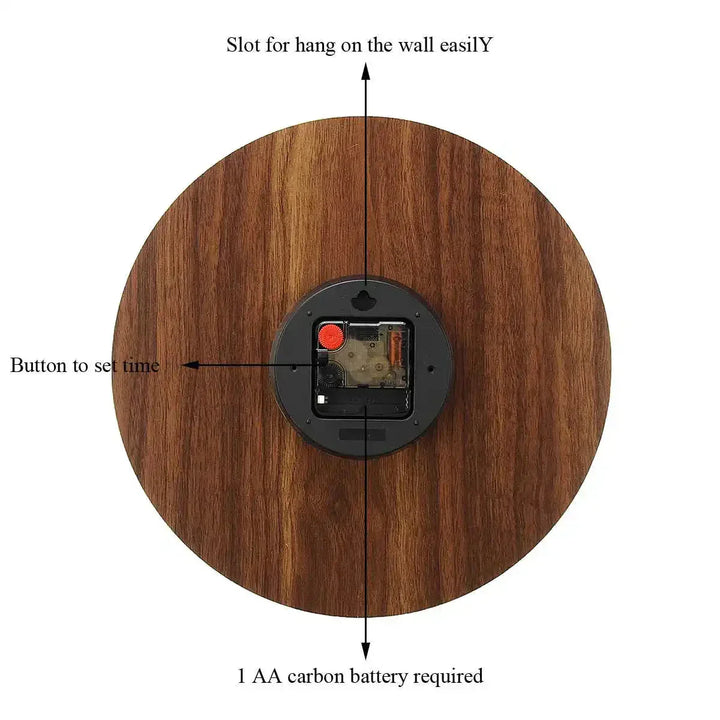 Stornfield | Glowtic Illuminating Wall Clock | Wooden Design | Silent | Night Light | Nordic Style | Gift Idea