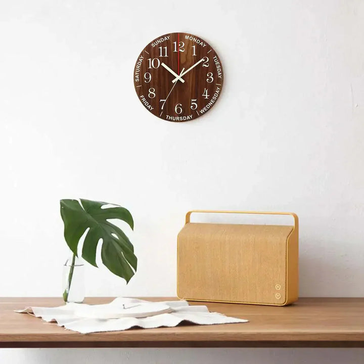 Stornfield | Glowtic Illuminating Wall Clock | Wooden Design | Silent | Night Light | Nordic Style | Gift Idea