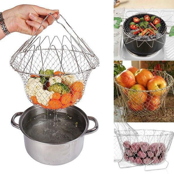 12-in-1 Flexible Kitchen Basket Stainless Steel | Stornfield