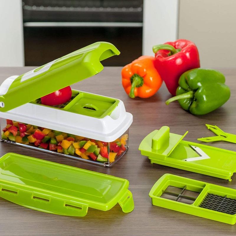 SlicePro 12-in-1 Vegetable Slicer – Multifunctional Cutting and Grating System for the Kitchen | Stornfield
