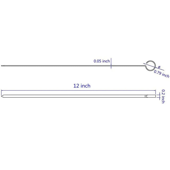 12" Stainless Steel Grilling BBQ Meat Skewers Grilling BBQ Tools 12pcs | Stornfield