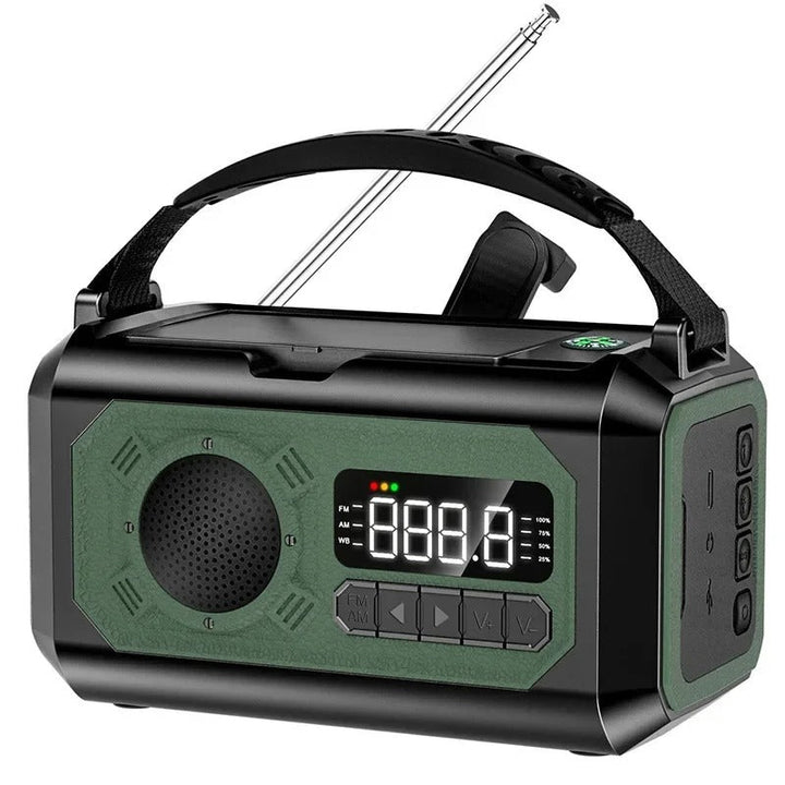 StormGuard Weather Radio – 12000mAh Emergency Radio with Power Bank, Dual Solar Panel and NOAA | Stornfield