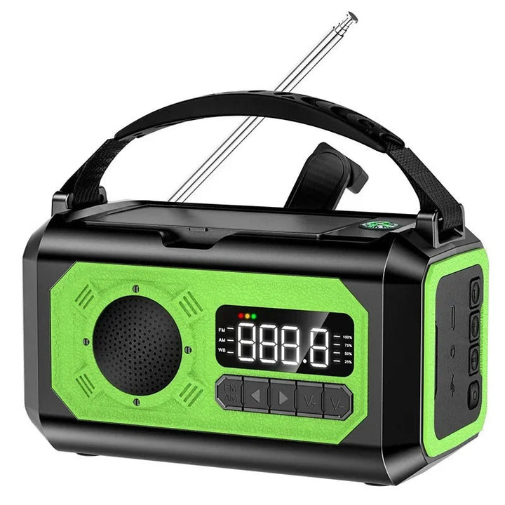 StormGuard Weather Radio – 12000mAh Emergency Radio with Power Bank, Dual Solar Panel and NOAA | Stornfield