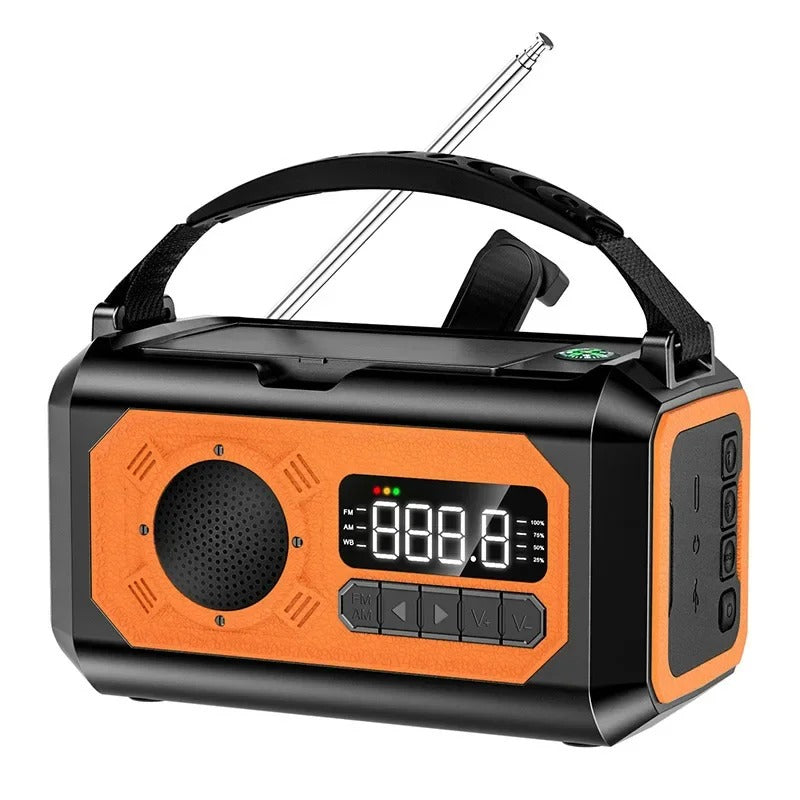StormGuard Weather Radio – 12000mAh Emergency Radio with Power Bank, Dual Solar Panel and NOAA | Stornfield