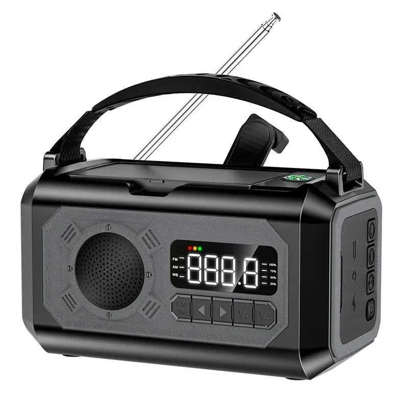 StormGuard Weather Radio – 12000mAh Emergency Radio with Power Bank, Dual Solar Panel and NOAA | Stornfield