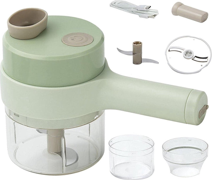 SnijGemak 4-in-1 Electric Vegetable Slicer – Rechargeable & With Collection Bin | Stornfield