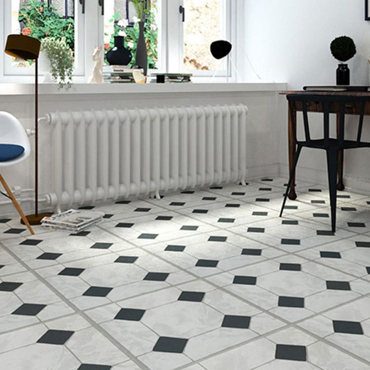 Stornfield | Smooth PVC Floor Covering Peel and Stick Waterproof Square Vinyl Flooring