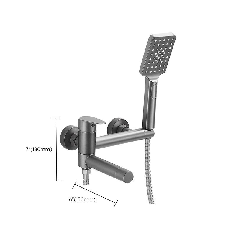 Stornfield | Modern Bath Rim Wall-Mounted Single Handle Bathtub Faucet with Hand Shower