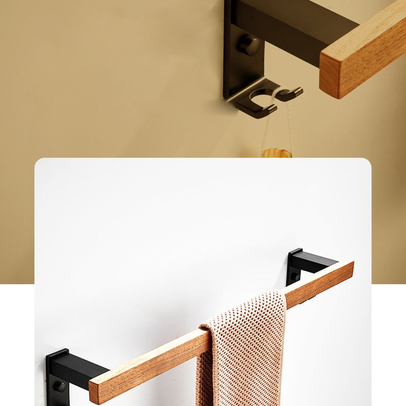 Stornfield | Wood and Aluminum Bath Accessory Set Black Bathroom Accessory Kit