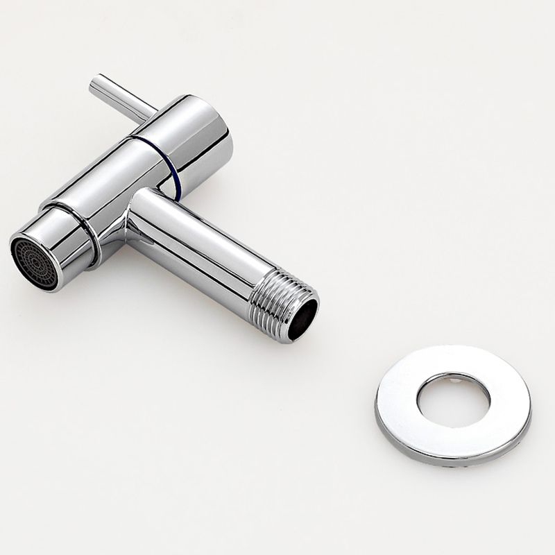 Stornfield | Contemporary Wall-Mounted Bathroom Faucet Single Hole Low Arc Solid Brass Circular Faucet