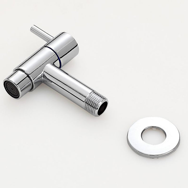 Stornfield | Contemporary Wall-Mounted Bathroom Faucet Single Hole Low Arc Solid Brass Circular Faucet