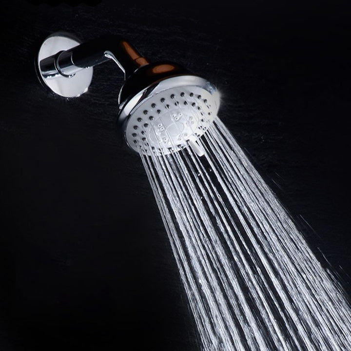 Stornfield | Round shower head made of stainless steel in silver wall-mounted shower head