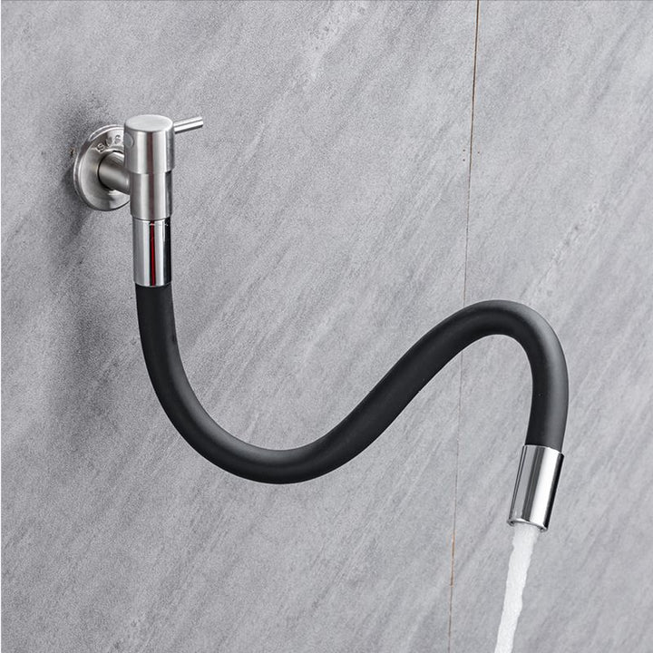 Stornfield | Contemporary Wall Mounted Bathroom Faucet with Stainless Steel Lever Handles