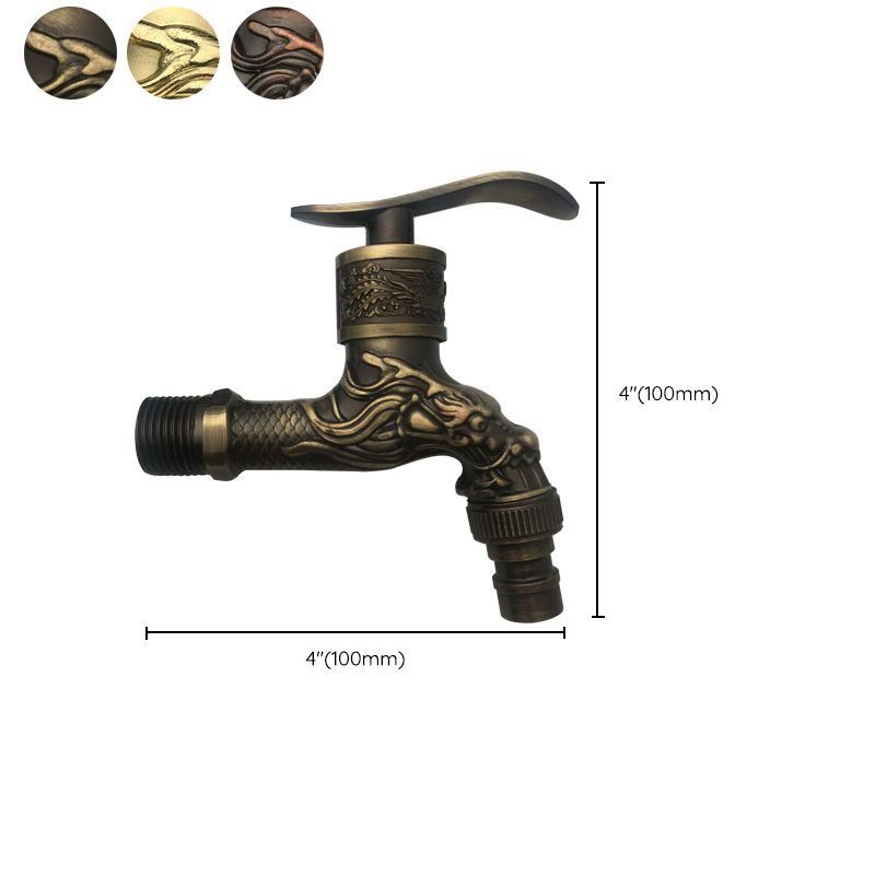 Stornfield | Vintage Classic Zinc Single Handle Dragon Engraved Wall Mounted Basin Faucet