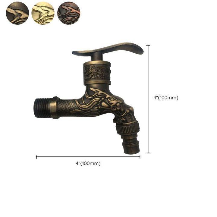 Stornfield | Vintage Classic Zinc Single Handle Dragon Engraved Wall Mounted Basin Faucet