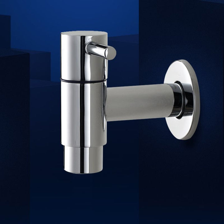 Stornfield | Contemporary Wall-Mounted Bathroom Faucet Single Hole Low Arc Solid Brass Circular Faucet
