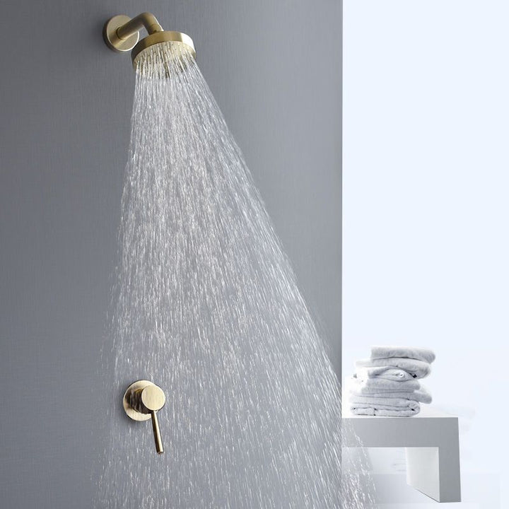 Stornfield | Douche en acier inoxydable combinaison douche ronde tête de douche fixe avec bras de douche