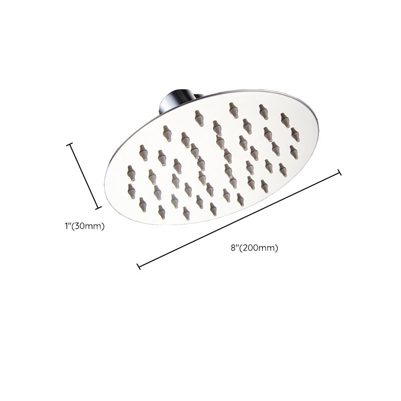 Stornfield | Round shower head made of stainless steel in silver wall-mounted shower head