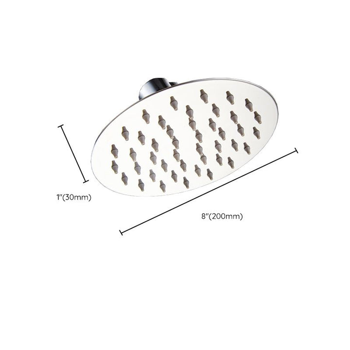 Stornfield | Round shower head made of stainless steel in silver wall-mounted shower head