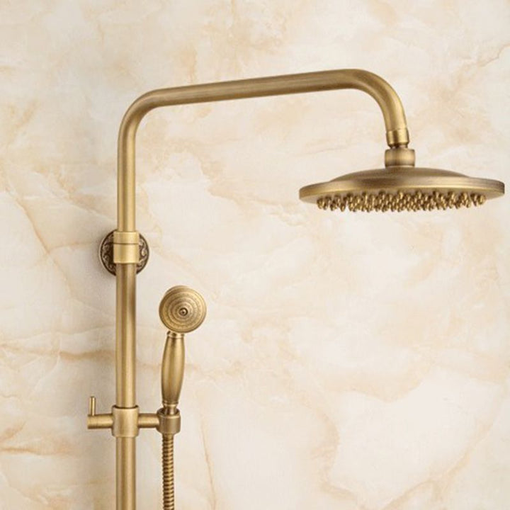 Stornfield | Traditional Handheld Shower Head with Hose Polished Brass Wall Mounted Shower Head