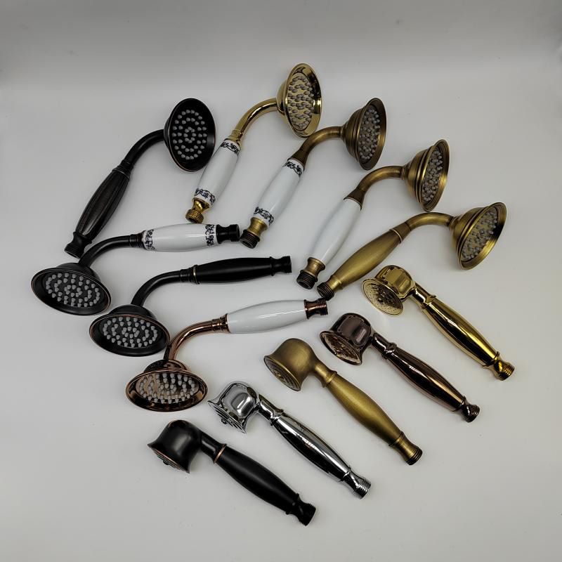 Stornfield | Traditional Handheld Shower Head with Hose Polished Brass Wall Mounted Shower Head