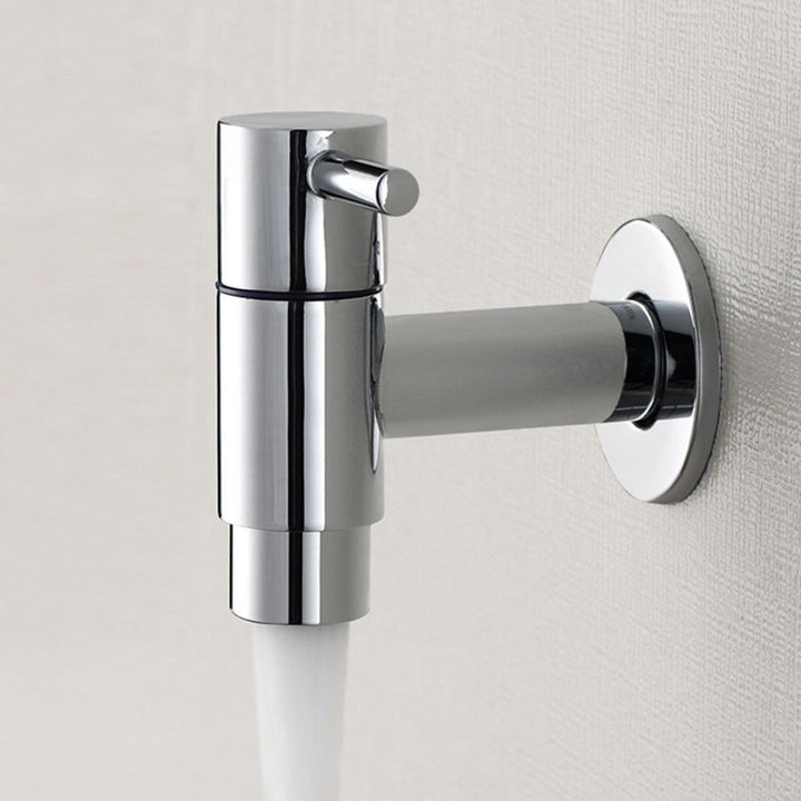 Stornfield | Contemporary Wall-Mounted Bathroom Faucet Single Hole Low Arc Solid Brass Circular Faucet