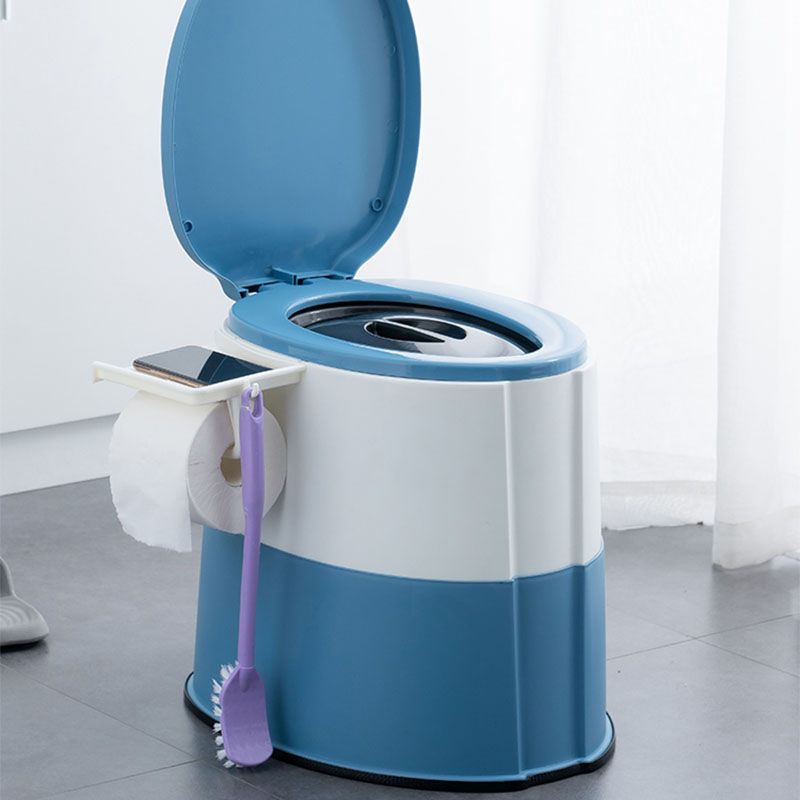 Stornfield | Modern Flush Toilet Plastic Round Floor Mounted Toilet Bowl for Bathroom