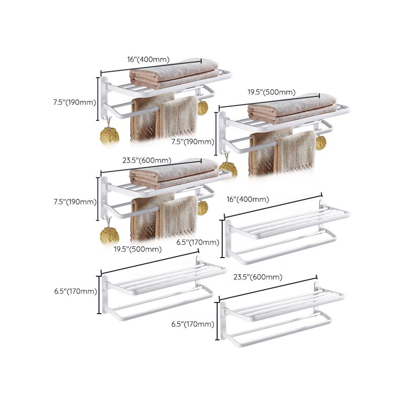 Stornfield | White Bathroom Accessories Hardware Set Modern Bathroom Accessories Set, Towel Rack