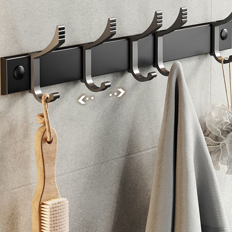 Stornfield | Contemporary bathroom accessory set with black finish and bath shelf/towel bar