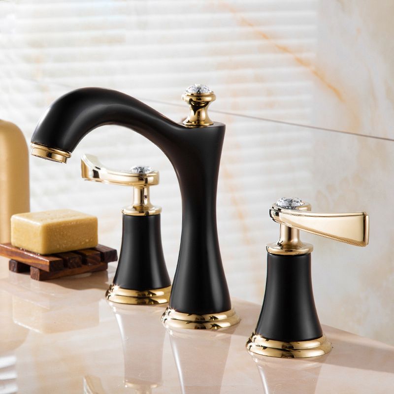 Stornfield | Modern Vessel Faucet Brass 2 Handles Low Arc Vessel Faucet for Home