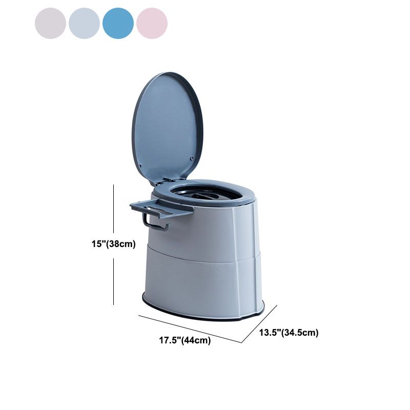 Stornfield | Modern Flush Toilet Plastic Round Floor Mounted Toilet Bowl for Bathroom