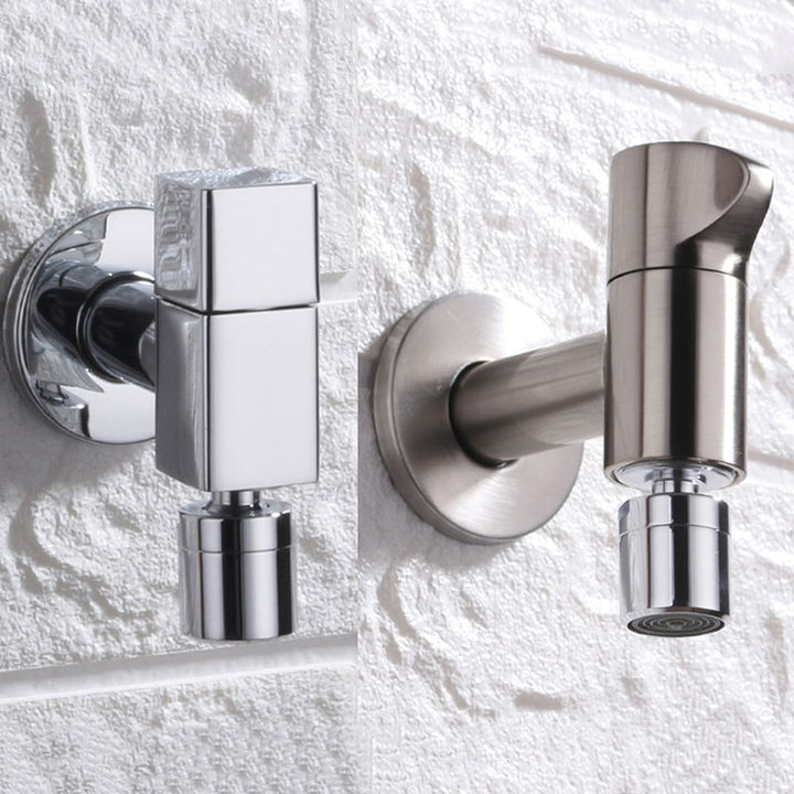 Stornfield | Contemporary Wall Mounted Bathroom Faucet with Knob Handle, Solid Brass, Round Spout