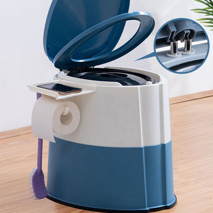 Stornfield | Modern Flush Toilet Plastic Round Floor Mounted Toilet Bowl for Bathroom
