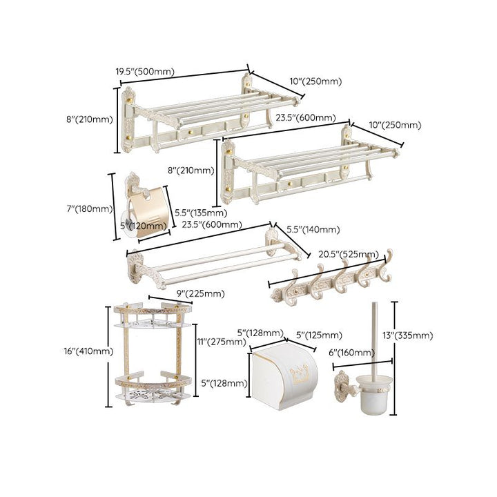 Stornfield | Traditional Bathroom Accessory Set White Bathroom Accessory Hardware Set