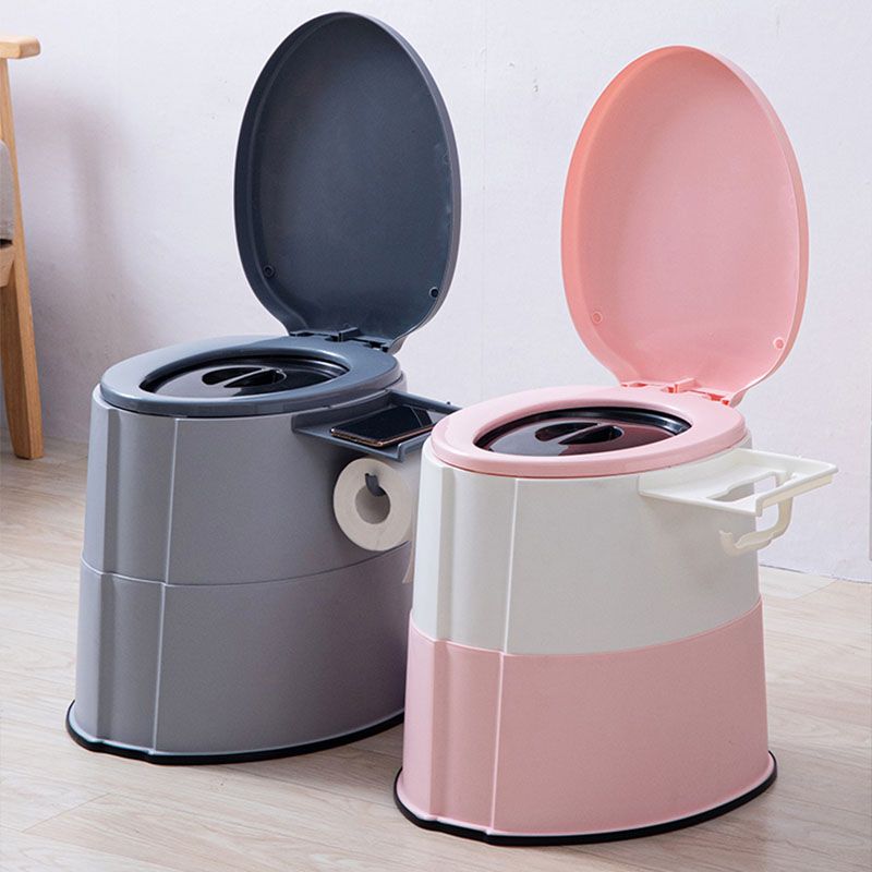 Stornfield | Modern Flush Toilet Plastic Round Floor Mounted Toilet Bowl for Bathroom