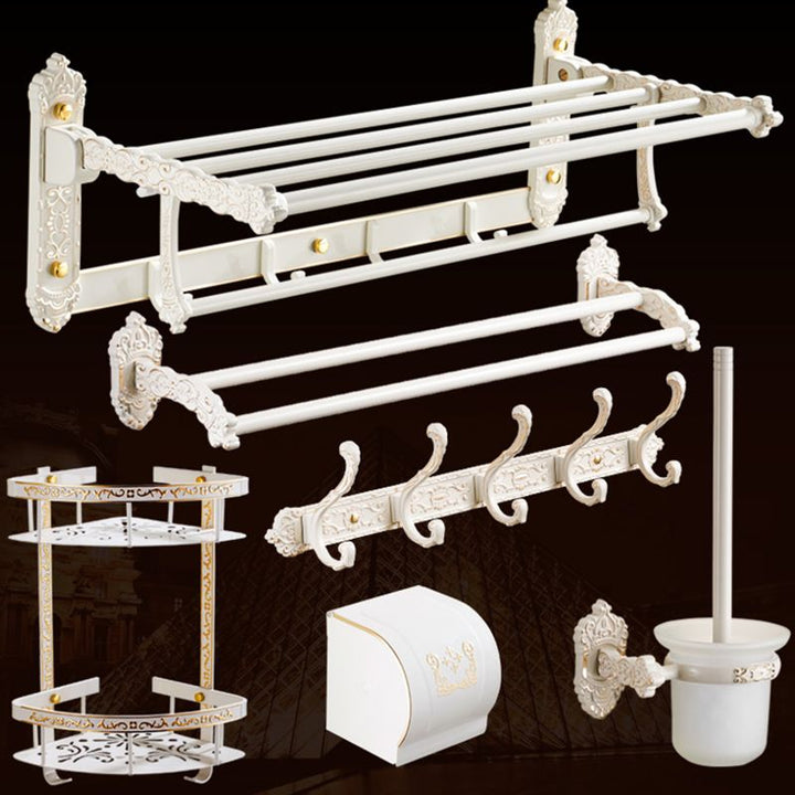 Stornfield | Traditional Bathroom Accessory Set White Bathroom Accessory Hardware Set