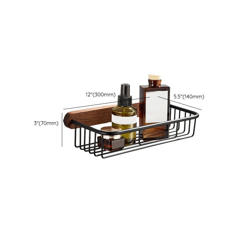 Stornfield | Wood and Aluminum Bath Accessory Set Black Bathroom Accessory Kit